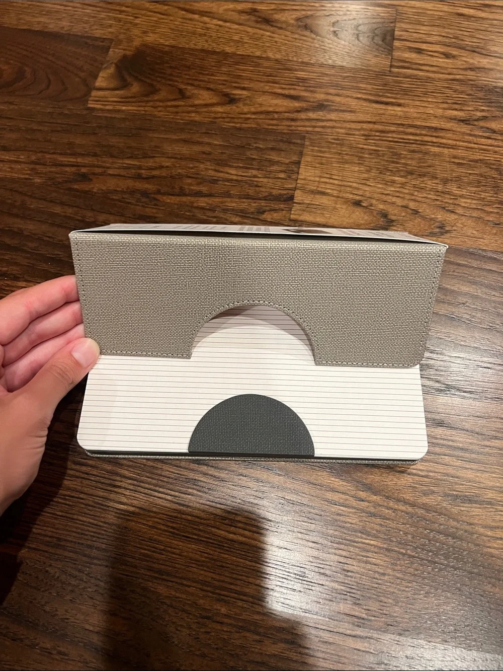 NWT Studio Dalton Phone Stand Notebook Cover in Beige with Black Accent
